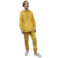 ЖЕЛТЫЙ теплый костюм с капюшоном Premium 